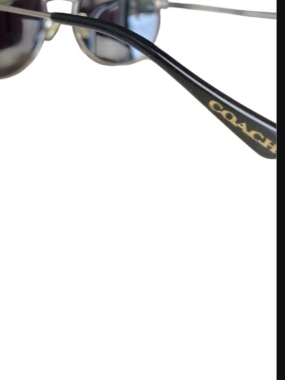 Coach Unisex Mirrored Round Sunglasses, Cleaning Cloth, Case, And Booklet In EUC - Picture 8 of 9